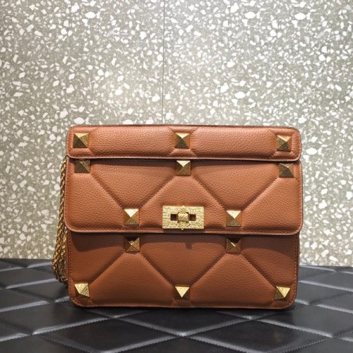 VALENTINO GARAVANI Szemcsés borjúbőr válltáska 2B0I60 barna