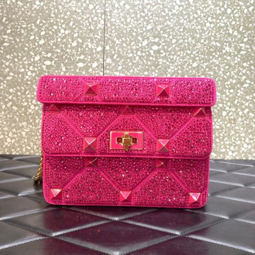 VALENTINO GARAVANI római bedugós puha báránybőr láncos válltáska VW0B0I82 szilva