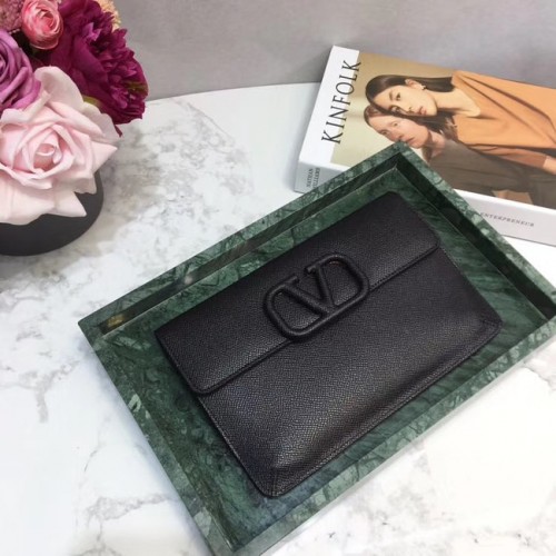 VALENTINO Eredeti bőr 065 Clutch táska fekete