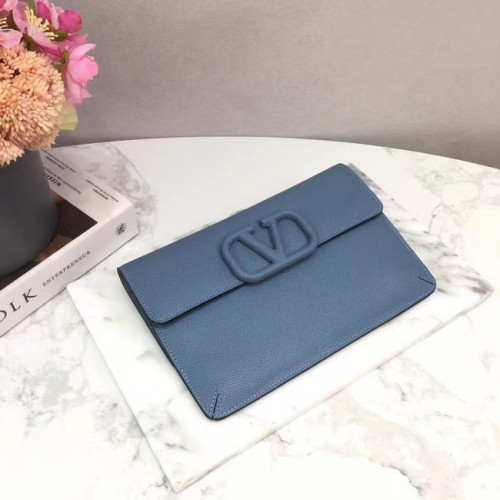 VALENTINO Eredeti bőr 065 Clutch táska kék