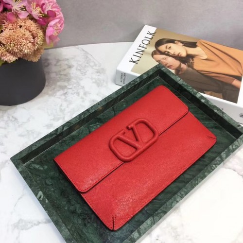 VALENTINO Eredeti bőr 065 Piros Clutch táska