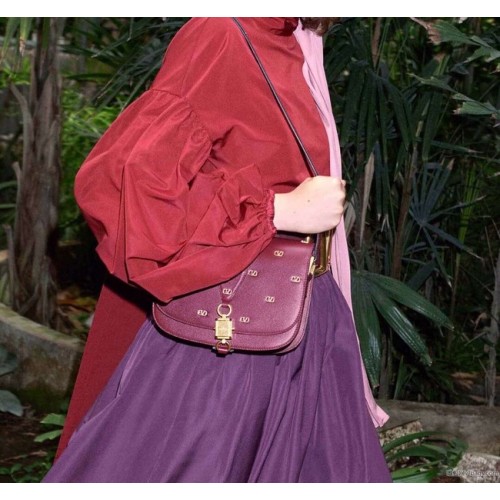 VALENTINO Eredeti bőr válltáska 0708 Bordó