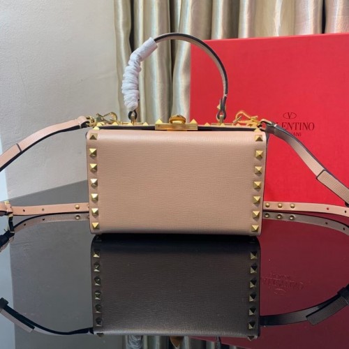 VALENTINO Eredeti bőr válltáska V4273 rózsaszín