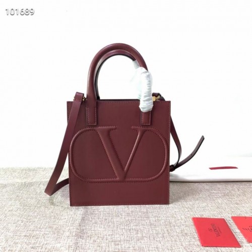VALENTINO Eredeti Bőr Táska V2022 Oxblood Red