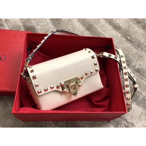 VALENTINO Rockstud bőr crossbody táska 04235 fehér