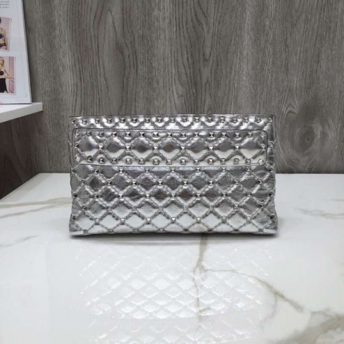 VALENTINO bőr clutch 0125 ezüst