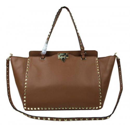 Valentino Garavani Rockstud Tote Bag Eredeti Bőr VG1917 Búza