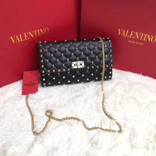 Valentino eredeti bőr crossbody táska 38020 fekete