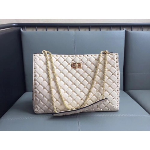 Valentino Starry Series Bevásárlótáska Eredeti Báránybőr Bőr 0346 törtfehér