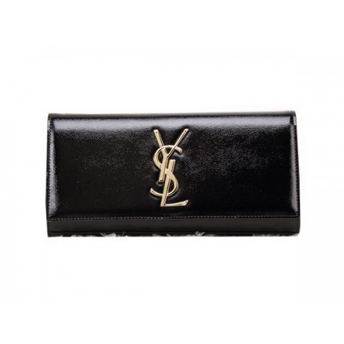 YSL Klasszikus Monogramme Kuplungtáska Lakkozott Bőr Y8909 Fekete