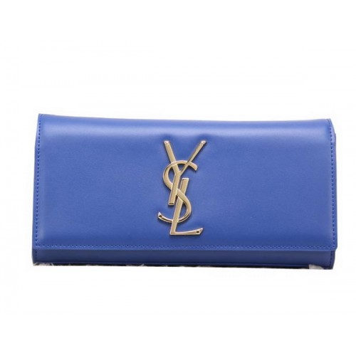 YSL Klasszikus Monogramme Kuplungtáska Sima Bőr Y8909 Kék