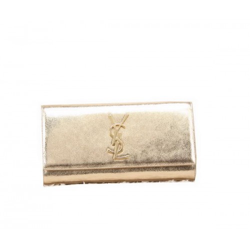 YSL Klasszikus Monogramme Kuplungtáska Sima Bőr Y8909 Arany