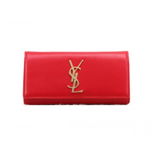 YSL Klasszikus Monogramme Kuplungtáska Sima Bőr Y8909 Piros
