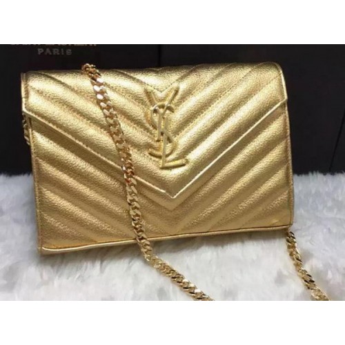 YSL klasszikus monogramos tengelykapcsoló Cannage minta YSL0223 arany