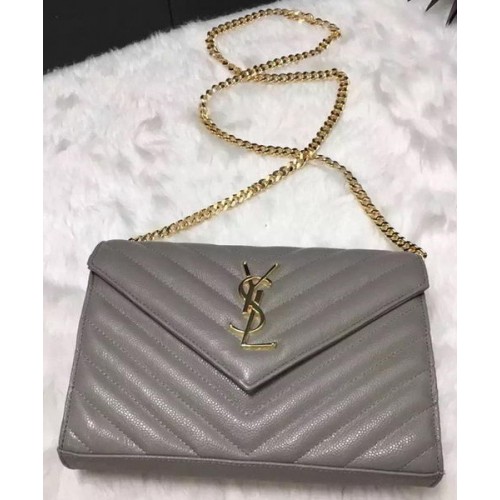 YSL klasszikus monogram tengelykapcsoló Cannage minta YSL0223 szürke