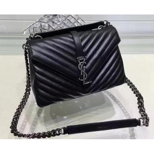 YSL Klasszikus Monogramme Flip Táska Borjúbőr Y22369 Fekete