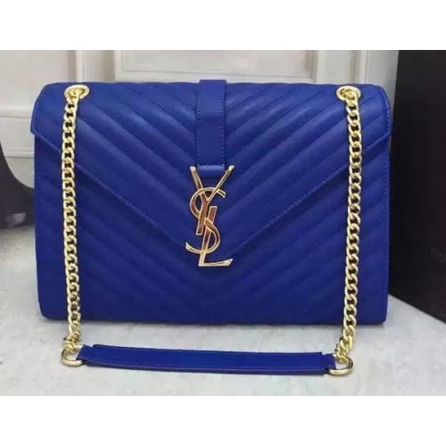 YSL Klasszikus Monogramme Flip Táska Borjúbőr Y26588 Kék