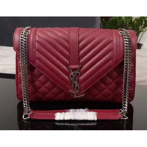 YSL Klasszikus Monogramme Flap Bag Borjúbőr Y268033 Borszínű