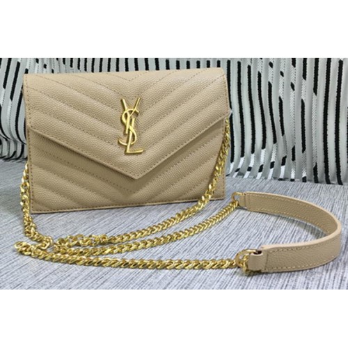 YSL Klasszikus Monogramos Flip Táska Cannage Mintával Y377828S Barackszínű