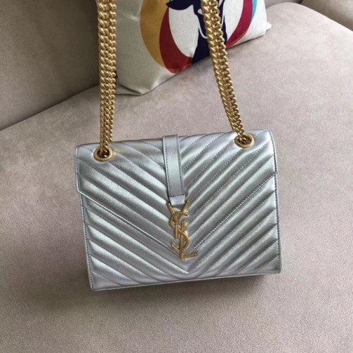 YSL borjúbőr táska 428134 ezüst