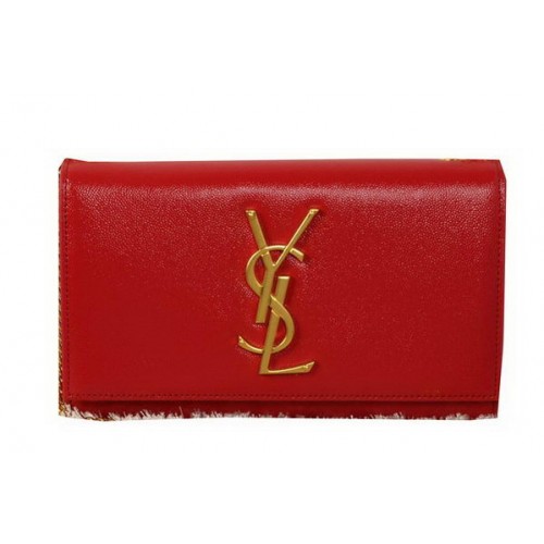 YSL Monogram Crossbody Válltáska Cannage Pattern Y311218 Piros