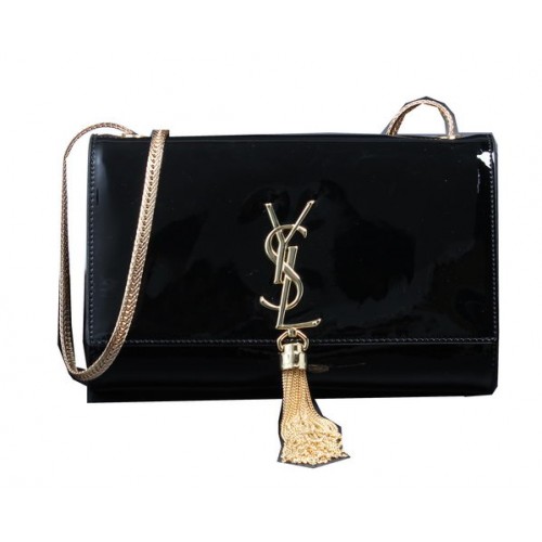 YSL Monogramme Crossbody Válltáska Lakkbőr Y311218 Fekete