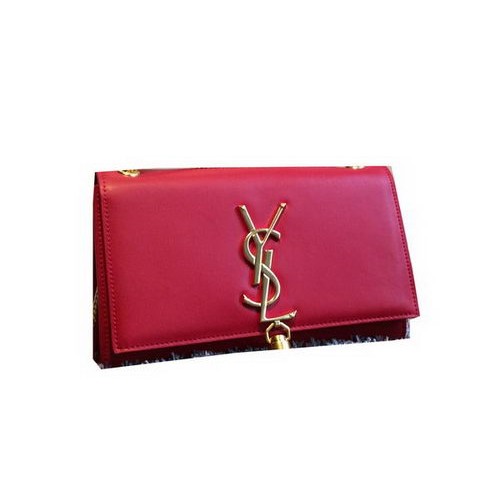 YSL Monogramme Crossbody Válltáska Sima Bőr Y311218 Piros