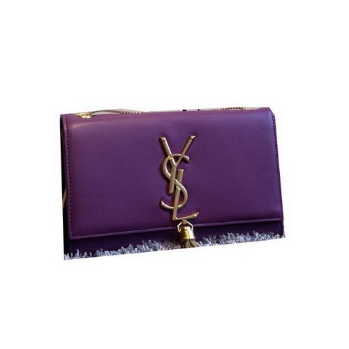 YSL Monogramme Crossbody Válltáska Sima Bőr Y311218 Lila