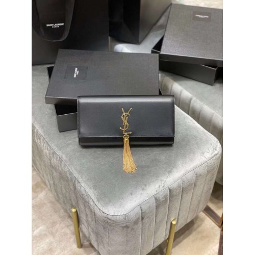 YSL Saint Laurent Közepes Kate Táska Y306080 Fekete Arany Fémes Szerelvények