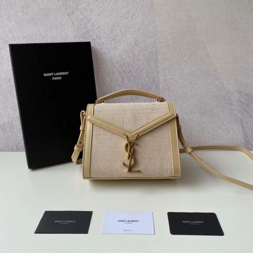 Yves Saint Laurent CASSANDRA KIS Felső FOGÓ FONOTT TWEED SZÍNŰ Y622061-1 NATURAL BEIGE