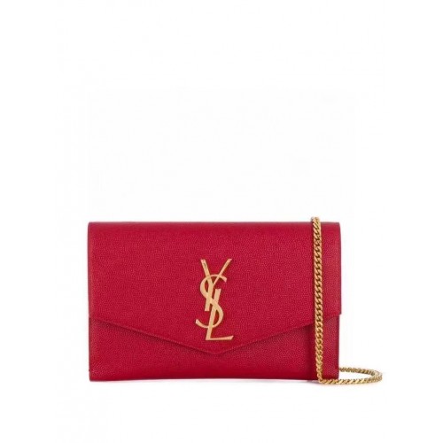 Yves Saint Laurent borjúbőr crossbody táska Y707788 piros