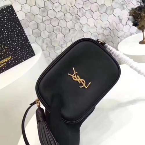 Yves Saint Laurent borjúbőr válltáska 5804 fekete-arany