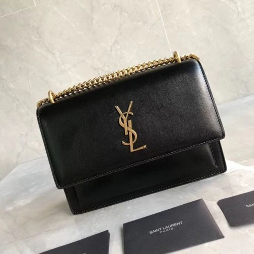 Yves Saint Laurent borjúbőr válltáska Y542206B fekete
