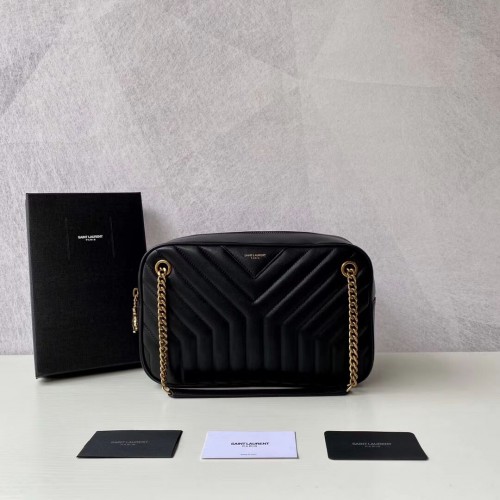Yves Saint Laurent borjúbőr válltáska Y625386 fekete