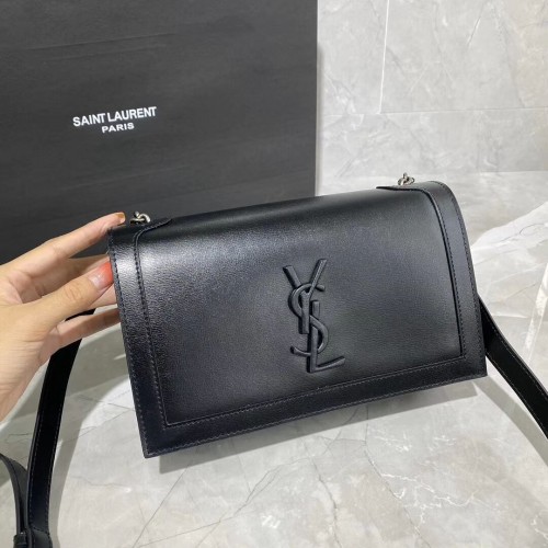 Yves Saint Laurent borjúbőr válltáska Y635627-1 fekete