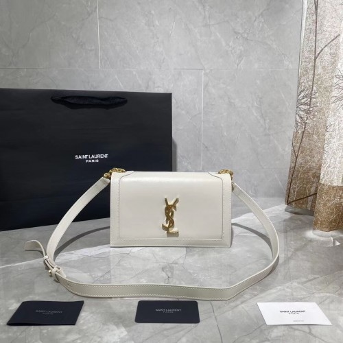 Yves Saint Laurent borjúbőr válltáska Y635627 fehér