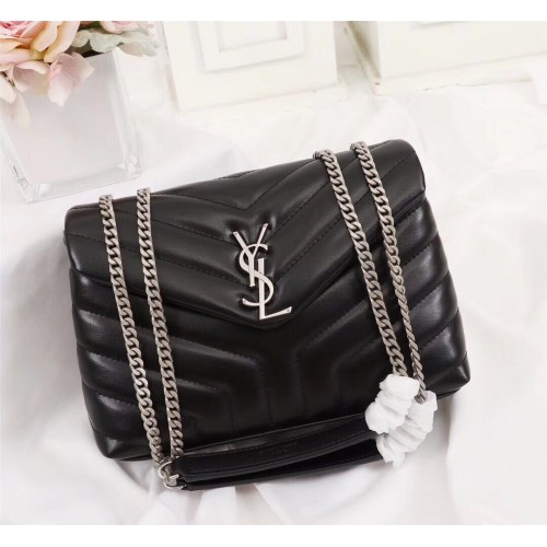 Yves Saint Laurent borjúbőr táska 464678 fekete