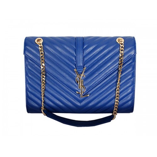 Yves Saint Laurent Klasszikus Monogramos Zsebtáska Y8245 Kék
