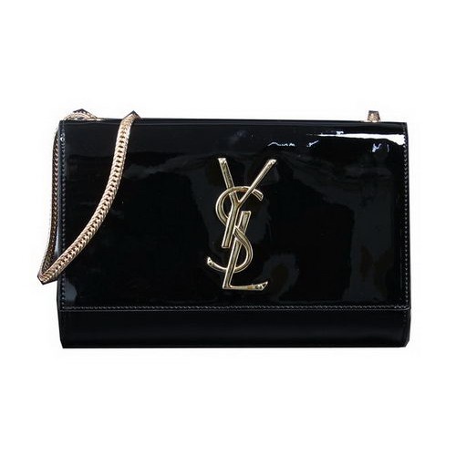 Yves Saint Laurent Klasszikus Lakkbőr Clutch 311010 Fekete