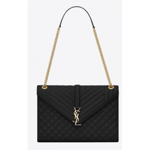 Yves Saint Laurent Caviar bőr válltáska 487256 fekete