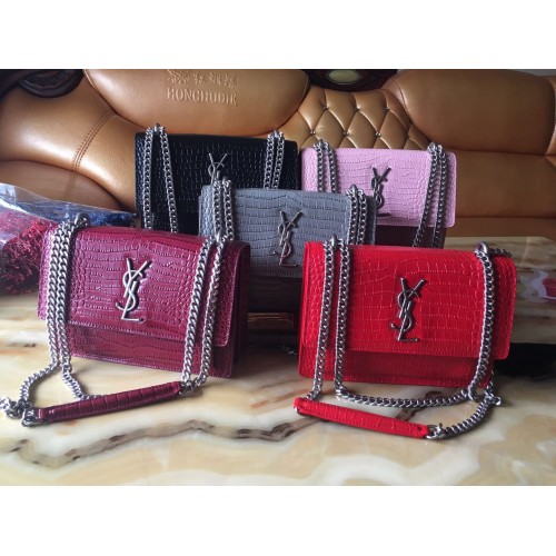 Yves Saint Laurent Crossbody Crocodile bőr válltáska Y8606