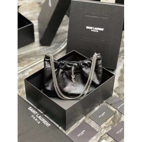 Yves Saint Laurent GABY TÁSKA STEPPELT BÁRÁNYBŐRBŐL 581632 fekete