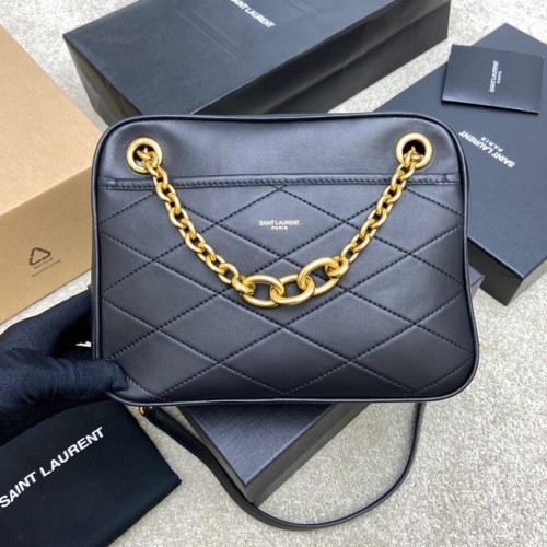 Yves Saint Laurent GABY TÁSKA STEPPELT BÁRÁNYBŐRBŐL 669308 fekete