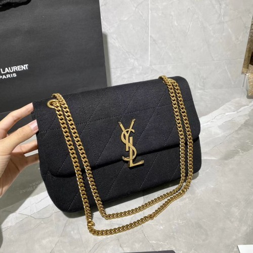 Yves Saint Laurent VÁSZON ÉS BŐR Y434820 fekete
