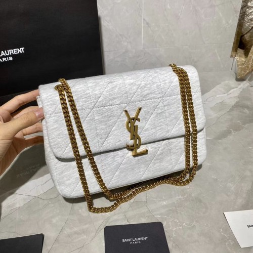 Yves Saint Laurent VÁSZON ÉS BŐR Y434820 szürke