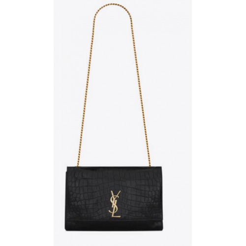 Yves Saint Laurent KATE KÖZEPES MEGFORDÍTHATÓ SZŐRÖS ÉS KROKODILS DOMBORÍTÁSÚ BŐR NARANCS 55380424