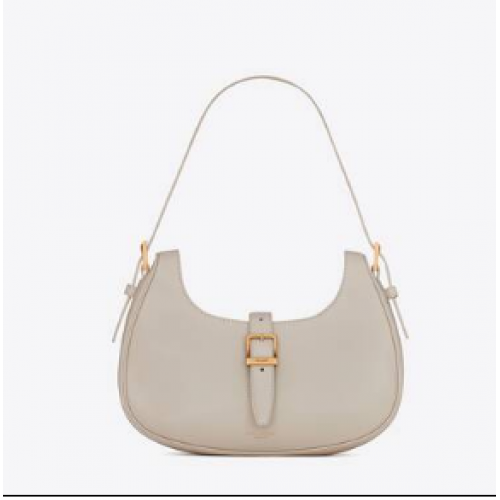 Yves Saint Laurent LE FERMOIR HOBO TÁSKA FÉNYES BŐRBŐL 6726152 BLANC VINTAGE