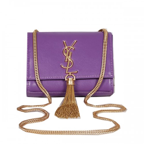 Yves Saint Laurent MINI Monogramme Cross-body válltáska Lila