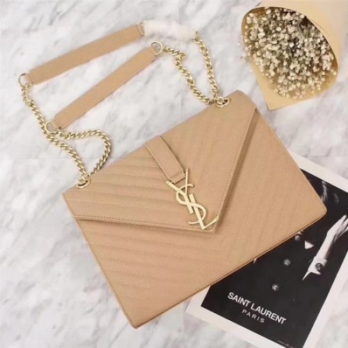 Yves Saint Laurent MONOGRAMME Cannage Patterns válltáska 26588 sárgabarack