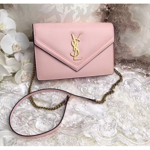 Yves Saint Laurent Monogramme marhabőr crossbody táska 2569 rózsaszín